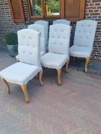 6 Landelijke stoelen gacapitoneerd, Ophalen of Verzenden, Zo goed als nieuw