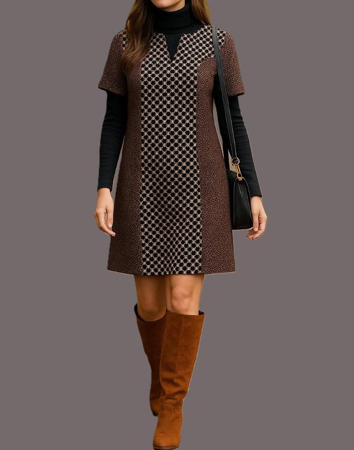 Four Roses Jurk klassiek & chic design maat 40, Kleding | Dames, Jurken, Nieuw, Maat 38/40 (M), Bruin, Boven de knie, Ophalen of Verzenden