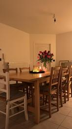 Eettafel met 8 stoelen, Ophalen, Zo goed als nieuw, Rond