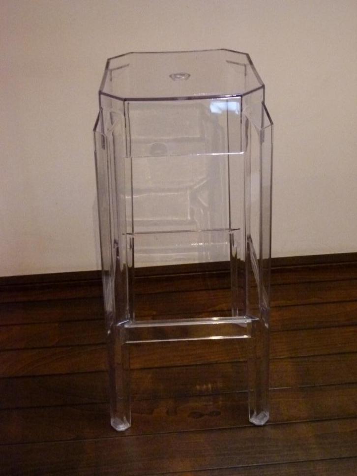 FOX 75 transparante plexi krukjes, Huis en Inrichting, Barkrukken, Nieuw, 60 tot 90 cm, Kunststof, 5 krukken of meer, Met voetsteun