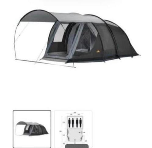 Opblaasbare 4 persoons tent, Caravans en Kamperen, Tenten, Zo goed als nieuw, Ophalen of Verzenden
