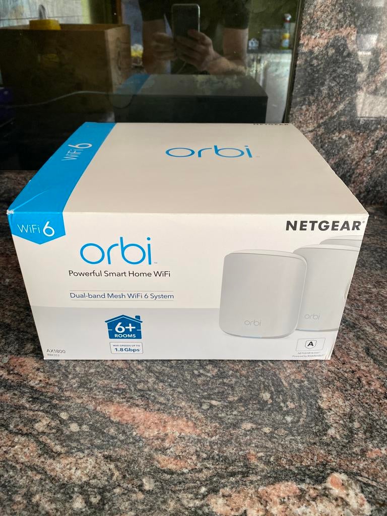 AX1800 WiFi-mesh-systeem (RBK353)  Orbi Dual-Band WiFi is 6, TV, Hi-fi & Vidéo, Caméras de surveillance, Comme neuf, Enlèvement