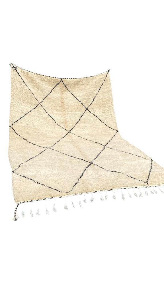 Handgemaakte Berber Tapijten uit het Atlasgebergte met Wol, Huis en Inrichting, Stoffering | Tapijten en Vloerkleden, Nieuw, Wit