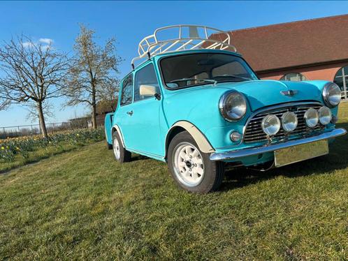 Mini met bijpassende aanhanger, Auto's, Mini, Particulier, Trekhaak, Benzine, 2 deurs, Handgeschakeld, Beige, Leder, Ophalen
