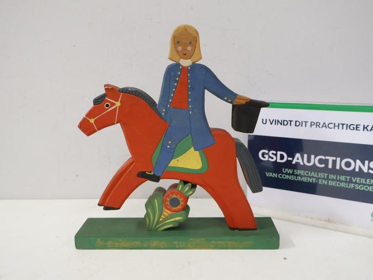 Vintage Zweeds 'Dala Paard' van Hout, Antiek en Kunst, Curiosa en Brocante
