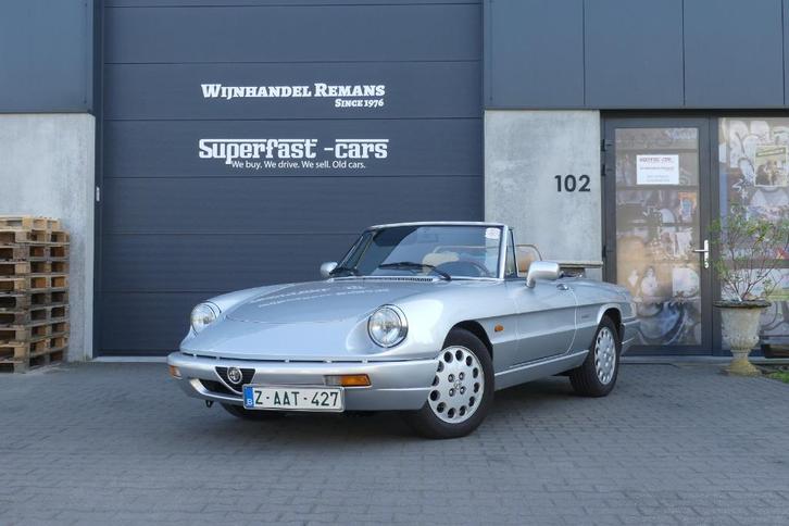 1992 Alfa Romeo Spider Series 4, Auto's, Alfa Romeo, Bedrijf, Te koop, Spider, Benzine, Cabriolet, Handgeschakeld, Zilver of Grijs