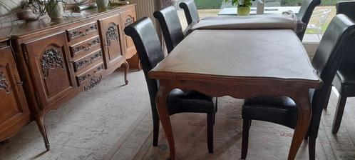 Robuuste eetplaats met verlengbare tafel dressoir en stoelen, Huis en Inrichting, Complete eetkamers, Gebruikt, Ophalen