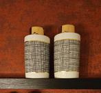 2 identieke decoratieve potten, Huis en Inrichting, Woonaccessoires | Vazen, Ophalen, Wit, Aardewerk of Porselein, Zo goed als nieuw