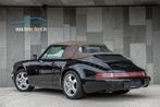 Porsche 911 / 964 Carrera 4 Cabrio Manueel Oldtimer / LEDER, Auto's, 4 zetels, Cabriolet, Zwart, Leder