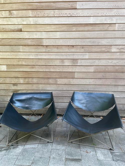 Pierre Paulin, “Butterfly” F675, set van 2, Huis en Inrichting, Fauteuils, Gebruikt, Hout, Metaal, Ophalen