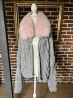 Roze oversized vest met vossenbontkraag, Ophalen of Verzenden, Gedragen, Roze