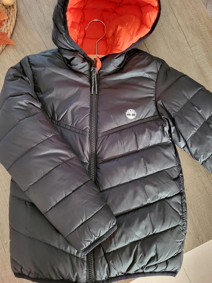 Omkeerbare donsjas met kap&insteekzakkenTimberland 6 jaar, Kinderen en Baby's, Kinderkleding | Maat 116, Zo goed als nieuw, Ophalen