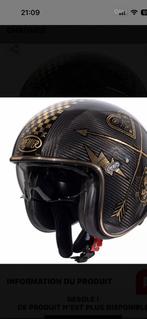 PREMIER - nieuw- M : Helm Vintage Evo Carbon NX Gold Chromed, Motoren, Ophalen, Nieuw met kaartje, M, Jethelm