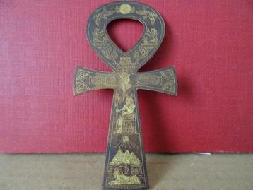 Koperen ankh ankh-kruis levenskruis met hiërogliefen 12cm beschikbaar voor biedingen