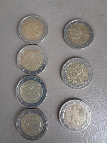 Enkele speciale 2euro munten (ook met drukfout)samen 35€ beschikbaar voor biedingen