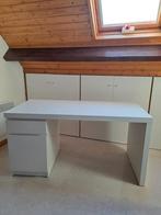 Bureau wit 140 x 65 cm - Zo goed als nieuw, Huis en Inrichting, Ophalen, Bureau