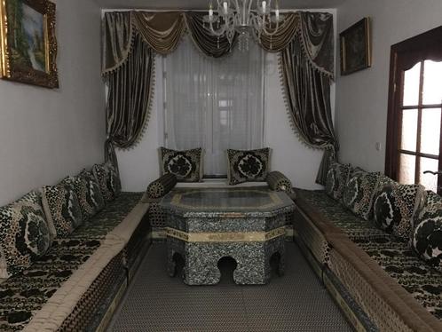 Marokkaanse woonkamer, Huis en Inrichting, Zetels | Complete zithoeken, Gebruikt, Hout, Stof, Ophalen