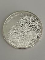 Zilveren munt 1oz African Lion République du Chad 2018, Postzegels en Munten, Munten | Oceanië, Zilver, Ophalen, Losse munt