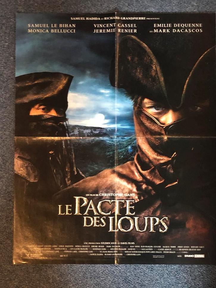 Poster Le Pacte des Loups en Rush Hour, Verzamelen, Film en Tv, Poster, Ophalen of Verzenden