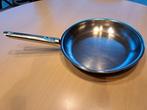Stevige inox braadpan., Huis en Inrichting, Keuken | Potten en Pannen, Inox, Gebruikt, Keramische plaat, Ophalen of Verzenden
