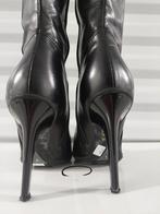 461C* CASADEI sexy zwarte volledig leren laarzen met hoge ha, Hoge laarzen, Verzenden, Zwart, Gedragen