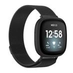 FitBit Versa 3/4 Sense 1/2 Milanees bandje zwart, Handtassen en Accessoires, Smartwatches, Ophalen, Nieuw, Zwart