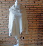 (120) - poncho femme t.U creme, Enlèvement ou Envoi, Comme neuf, Taille 42/44 (L), Beige
