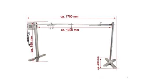 Te huur: Elektrisch spit / draaispit / Rotisserie (excl BBQ), Tuin en Terras, Houtskoolbarbecues, Gebruikt, Met accessoires, Ophalen