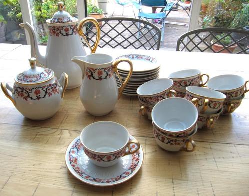Service à café en porcelaine de Baudour, Antiek en Kunst, Antiek | Servies compleet, Ophalen