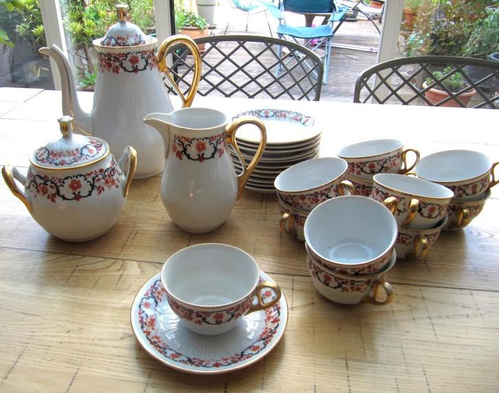 Service à café en porcelaine de Baudour, Antiek en Kunst, Antiek | Servies compleet, Ophalen