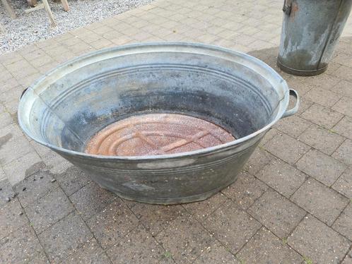 Grote zinken kuip gegalvaniseerd bad, Tuin en Terras, Bloembakken en Plantenbakken, Zo goed als nieuw, Ophalen