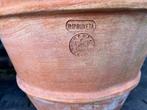 2 Extreem Exclusieve Grote Impruneta Terracotta Bloempotten, Ophalen, Gebruikt, 40 cm of meer, Tuin