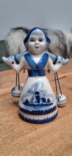 Vintage delfts blauw meisje 13 cm., Verzamelen, Ophalen