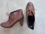 Merk Tommy Hilfiger: lederen botjes (zie foto's), Kleding | Dames, Schoenen, Tommy hilfiger, Bruin, Lage of Enkellaarzen, Ophalen of Verzenden