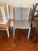 Chaise en cuir gris, Huis en Inrichting, Stoelen, Ophalen, Zo goed als nieuw, Grijs, Leer