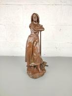 Bronzen beeld H.Godet 'la Glaneuse' uit 1897, Antiquités & Art, Antiquités | Bronze & Cuivre, Enlèvement ou Envoi