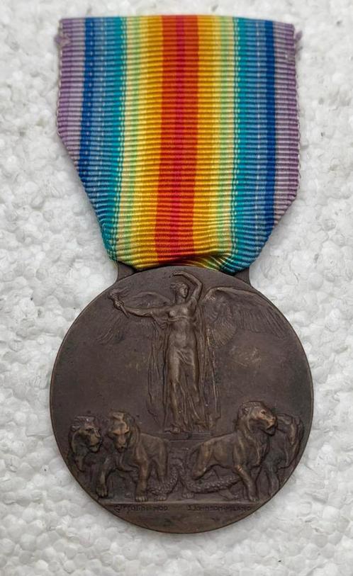 Medaille, Italie WOI Victory medaille 14-18, (Ing 1920), Zg, Verzamelen, Militaria | Algemeen, Landmacht, Lintje, Medaille of Wings