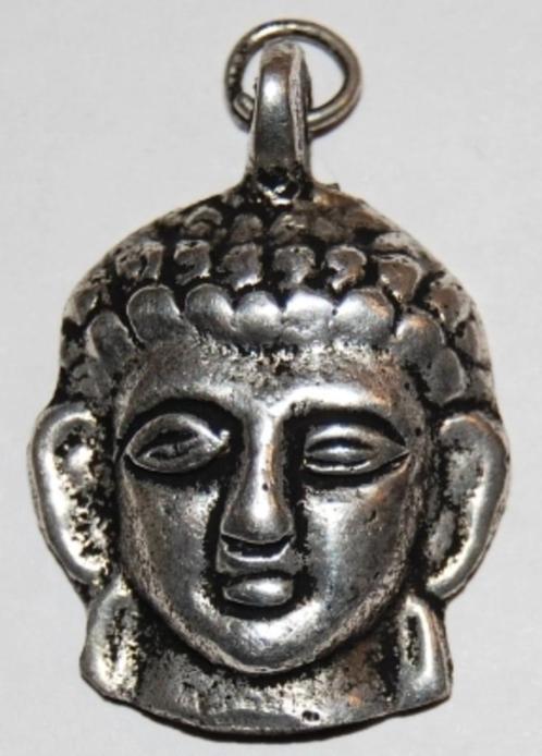 Boeddhahoofd hangertje van zilver, Handtassen en Accessoires, Kettinghangers, Nieuw, Zilver, Zilver, Ophalen of Verzenden