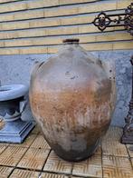 XXL 65 Cm Belgie met Merk  antieke wijn kruik Aardewerk, Ophalen