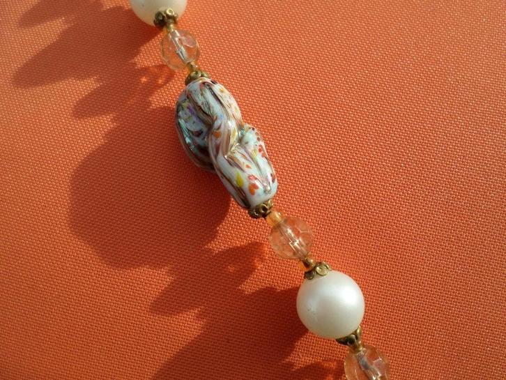 Vintage ketting met Murano-parels, Handtassen en Accessoires, Antieke sieraden, Ketting, Ophalen of Verzenden