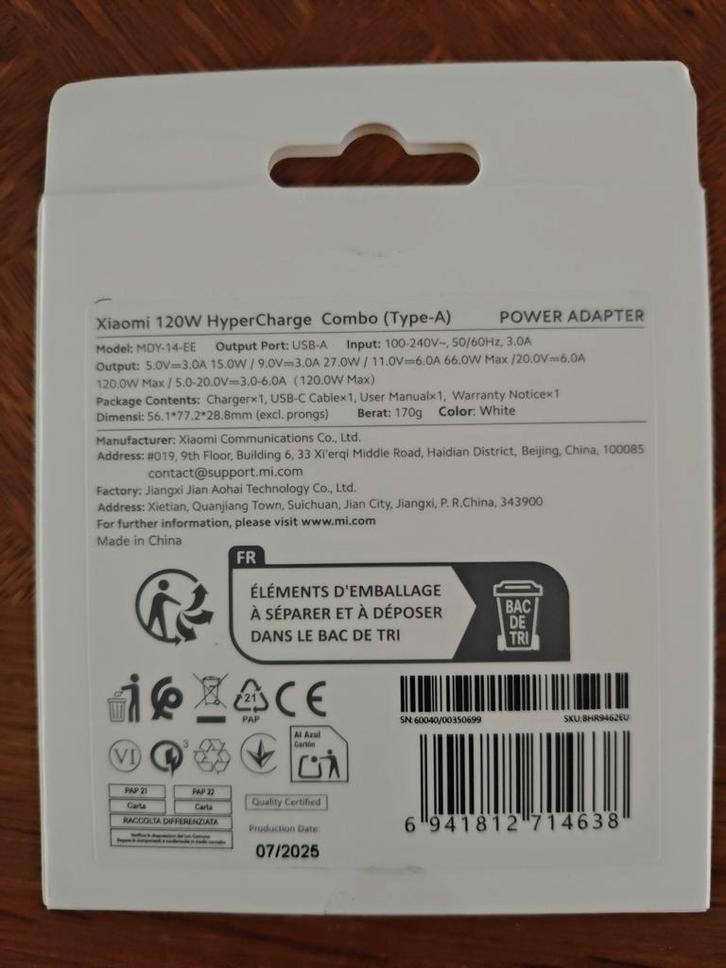 Xiaomi BHR9462EU, Télécoms, Téléphonie mobile | Chargeurs pour téléphone, Neuf, Enlèvement ou Envoi