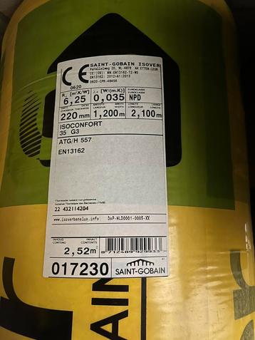Isolatie isoconfort 35 g3 - 5 rollen beschikbaar voor biedingen