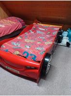 1 persoons Kinderbed - rode sportwagen, Ophalen, Gebruikt, Lattenbodem