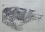 RAF COOREVITS / LIGGEND NAAKT / ZW-W ETS / 42x42cm / KADER, Ophalen of Verzenden