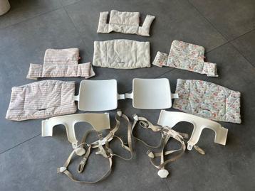 Tripp Trapp peuterset stokke + riempjes en kussentjes beschikbaar voor biedingen