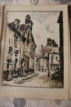 Litho originale -La rue des brigittines à Bruxelles Mortiaux, Enlèvement ou Envoi