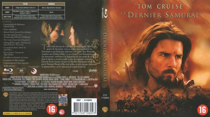 le dernier samourai (the last samourai) (blu-ray) neuf, CD & DVD, Blu-ray, Comme neuf, Action, Enlèvement ou Envoi