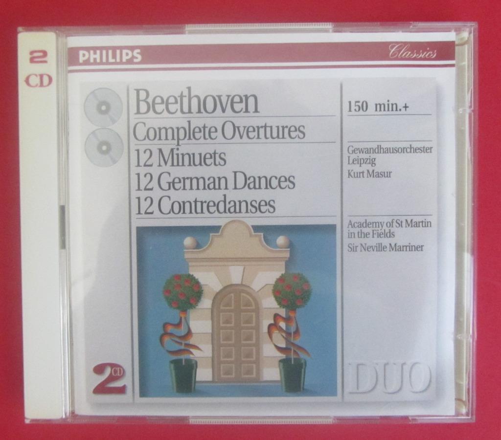 Beethoven-Complete Ouvertures- 2 CD-Philips Classics, Cd's en Dvd's, Cd's | Klassiek, Zo goed als nieuw, Overige typen, Ophalen of Verzenden