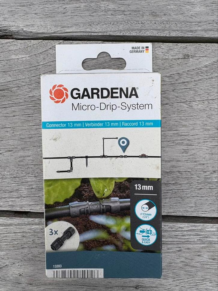 Gardena Micro-Drip-System - Koppeling, 13 mm, 3 stuks 13203, Tuin en Terras, Druppelsystemen, Nieuw, Ophalen