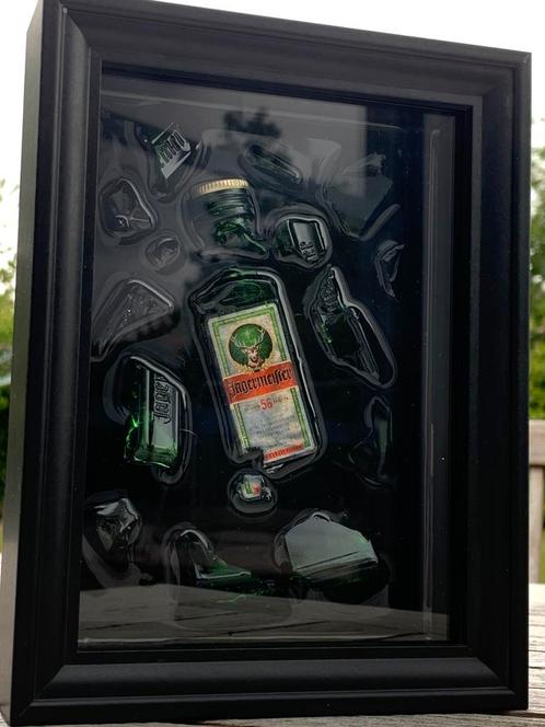 Bottle art (Jägermeisterfles), Antiek en Kunst, Kunst | Overige Kunst, Ophalen